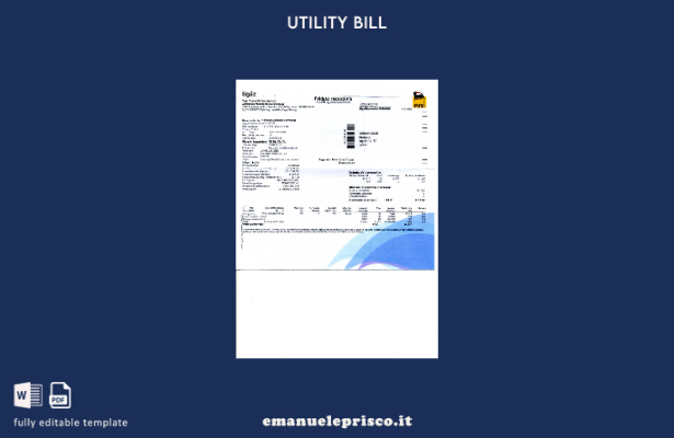 verified style Hungary Tigáz utility bill word template